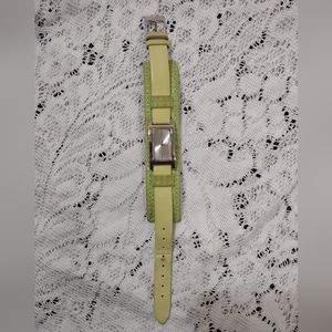 Ladies Working Guess Green Double Strap Watch